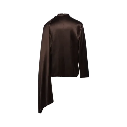 Draped Silk Blouse