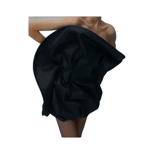 Strapless Sculptural Mini Dress