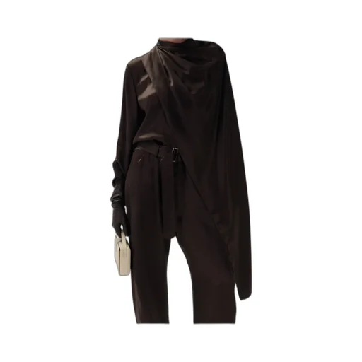 Draped Silk Blouse