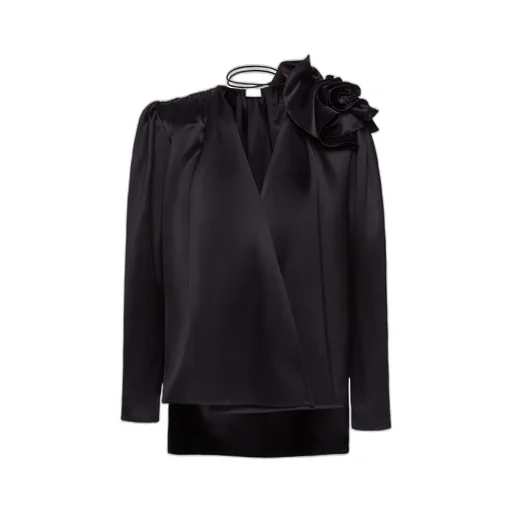 Classic Shirred Flower Blouse