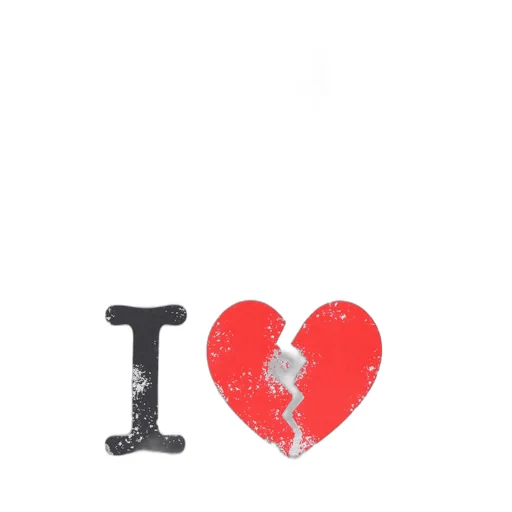 Broken Heart Printed Crewneck T-Shirt