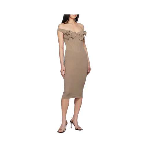 Flower Bustier Midi Dress