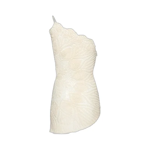 Lace Crochet One Shoulder Dress