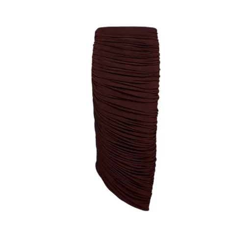 Asymmetrical Draped Midi Skirt