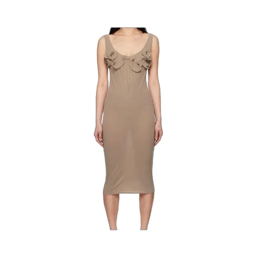 Flower Bustier Midi Dress