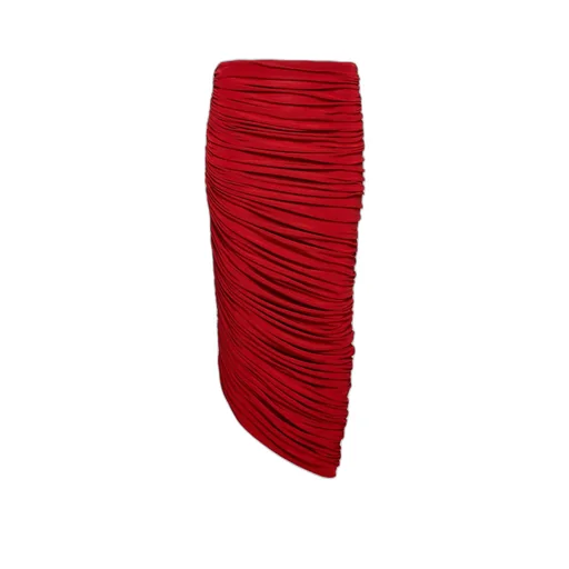 Asymmetrical Draped Midi Skirt