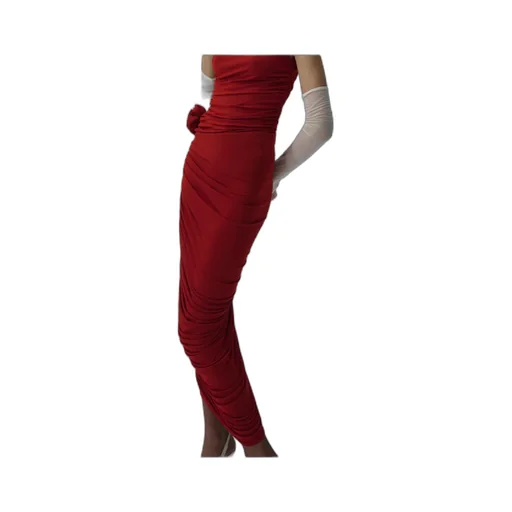 Asymmetrical Draped Midi Skirt