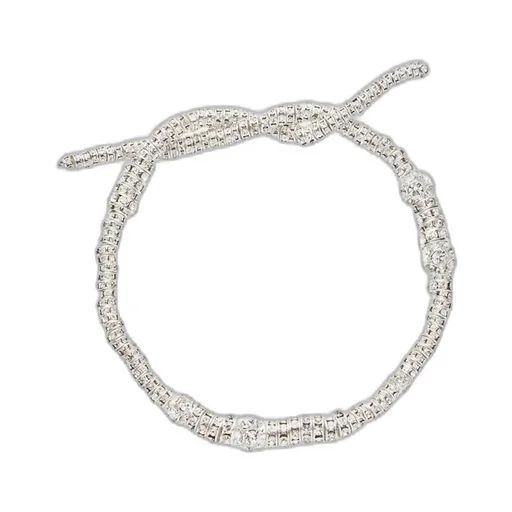 Crystal-Embellished Coil Necklace