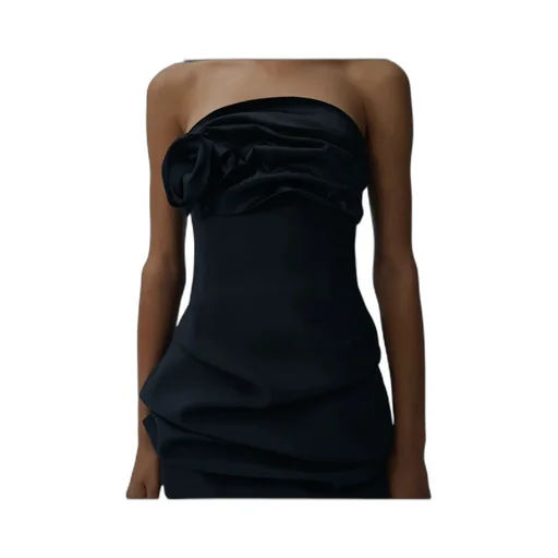 Strapless Ruched Mini Dress