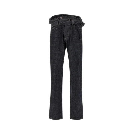 Wrap-Around Waistband Jeans