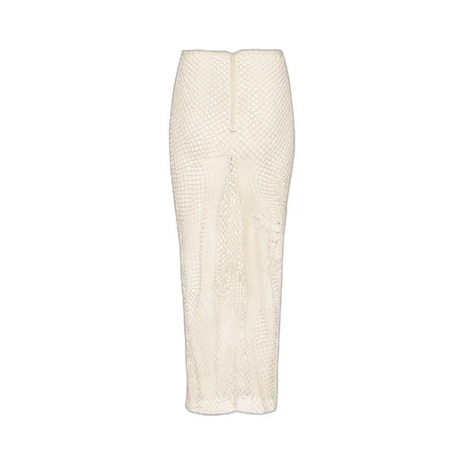 Lace Crochet Midi Skirt