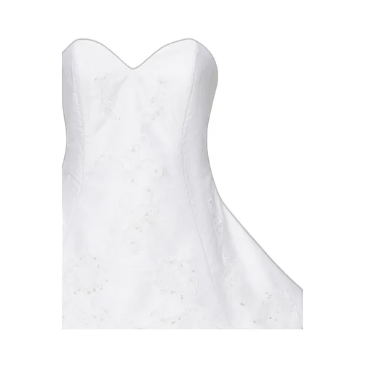 Lace Poplin Strapless Babydoll Mini Dress