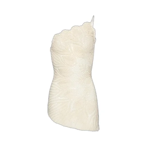 Lace Crochet One Shoulder Dress