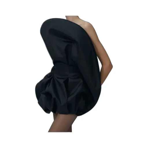 Strapless Sculptural Mini Dress