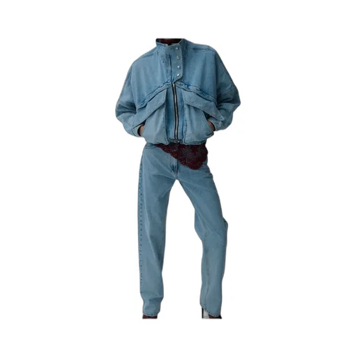 Zip-Up Denim Jacket