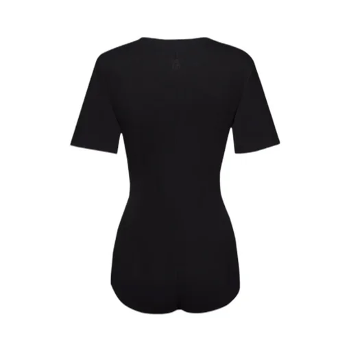 Ribbed Short Sleeve Bodysuit