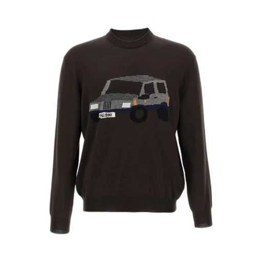 Graphic Detailed Crewneck Sweater