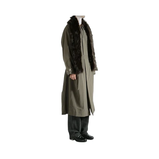 Faux-Fur Panelled Coat