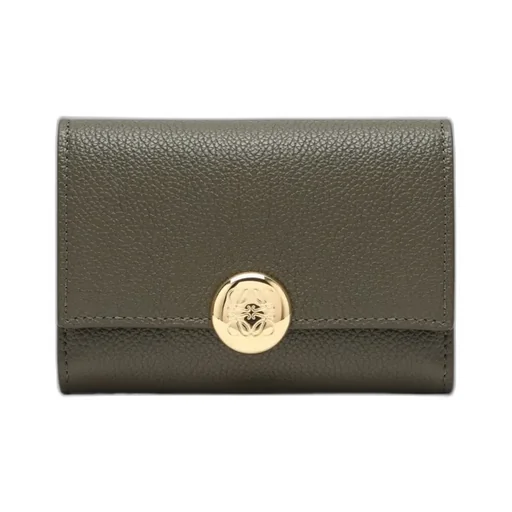 Small Vertical Wallet In Pebble Grained Calfskin