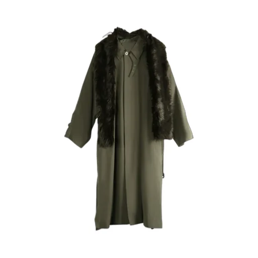 Faux-Fur Panelled Coat