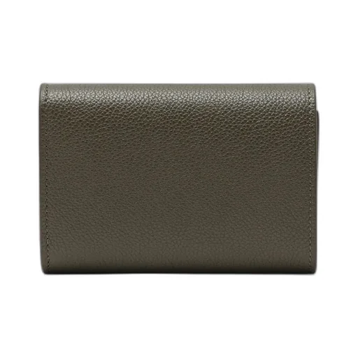 Small Vertical Wallet In Pebble Grained Calfskin