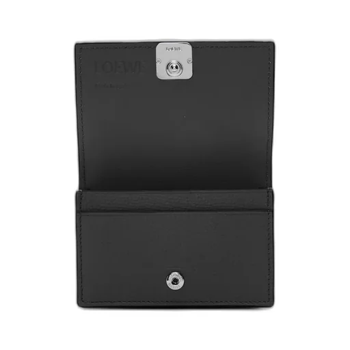 Anagram Business Cardholder In Pebble Grained Calfskin