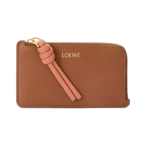 Knot Coin Cardholder In Shiny Nappa Calfskin