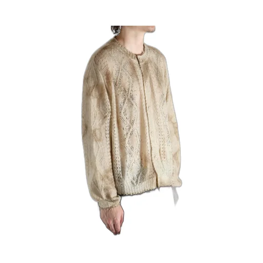 Embellished Cable-Knit Cardigan