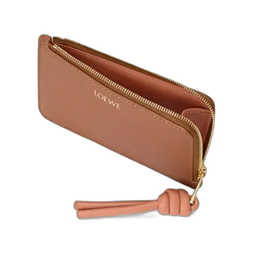 Knot Coin Cardholder In Shiny Nappa Calfskin