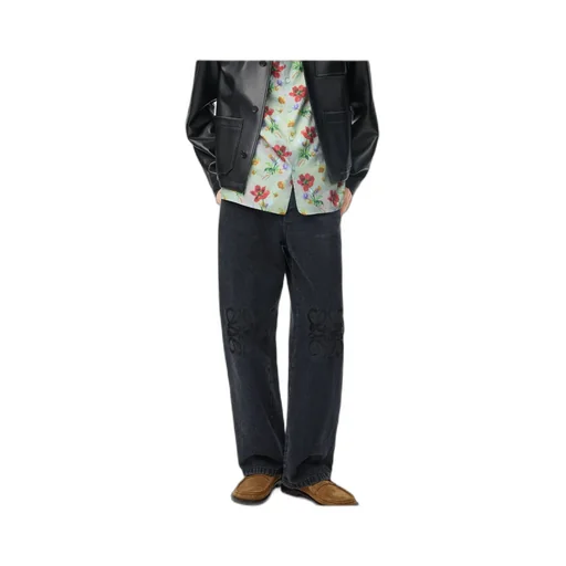 Anagram Embroidered Jeans