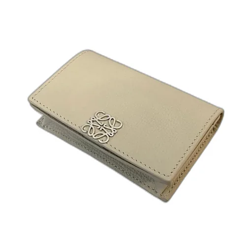 Anagram Business Cardholder In Pebble Grained Calfskin
