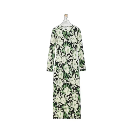 Floral Printed Crewneck Dress