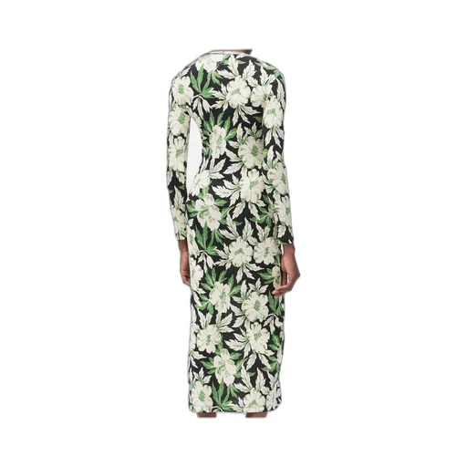 Floral Printed Crewneck Dress
