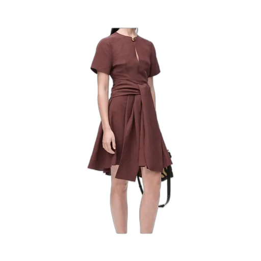 Pebble Dress In Viscose And Linen