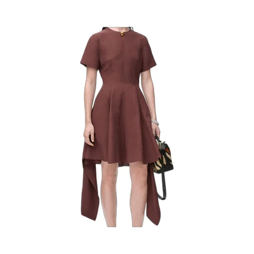 Pebble Dress In Viscose And Linen