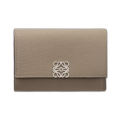 Anagram Small Vertical Wallet In Pebble Grained Calfskin
