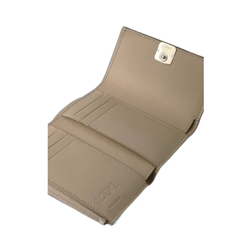 Anagram Small Vertical Wallet In Pebble Grained Calfskin