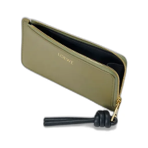 Knot Coin Cardholder In Shiny Nappa Calfskin