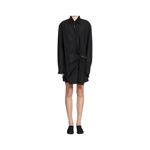 V-Neck Wrap Shirtdress