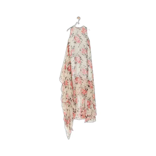 Sleeveless Asymmetric Hem Maxi Dress