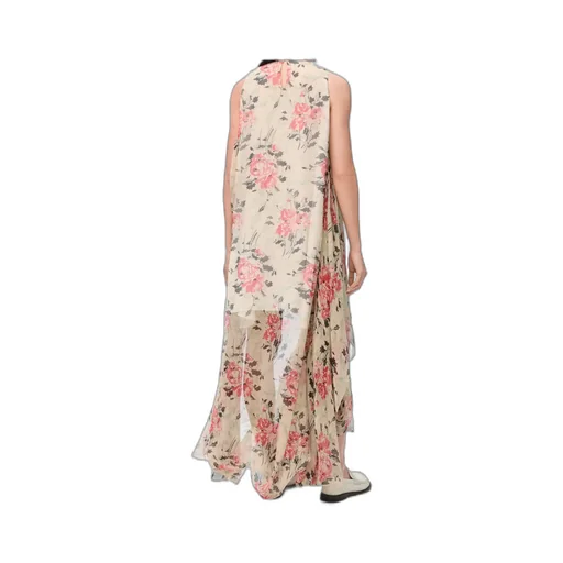 Sleeveless Asymmetric Hem Maxi Dress