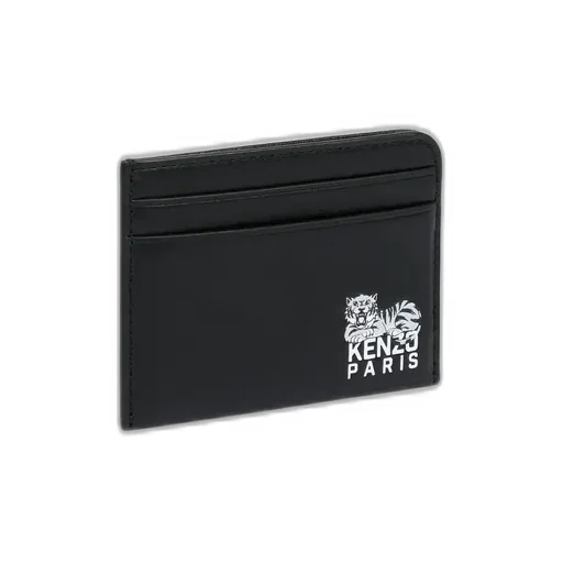 Happy Tiger Card Holder In Leather