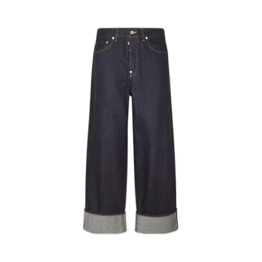 Turn Up Wide Fit Jeans In Japanese Denim