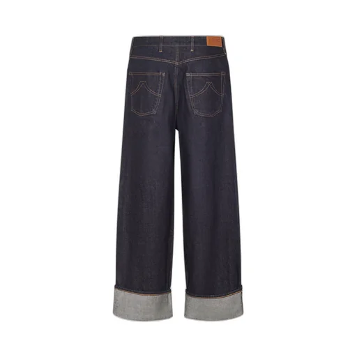 Turn Up Wide Fit Jeans In Japanese Denim