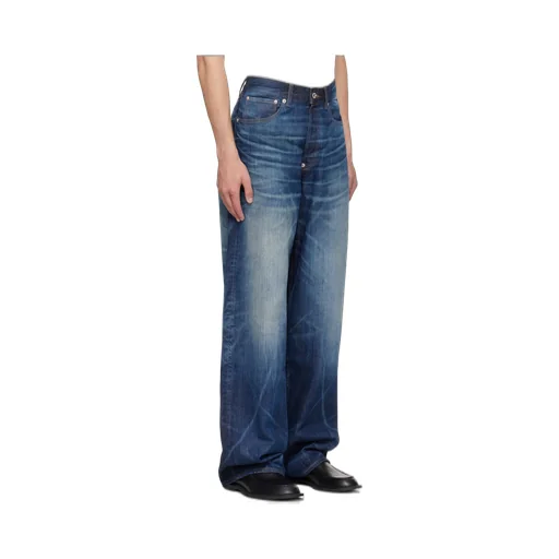 Logo Patch Straight Leg Jeans