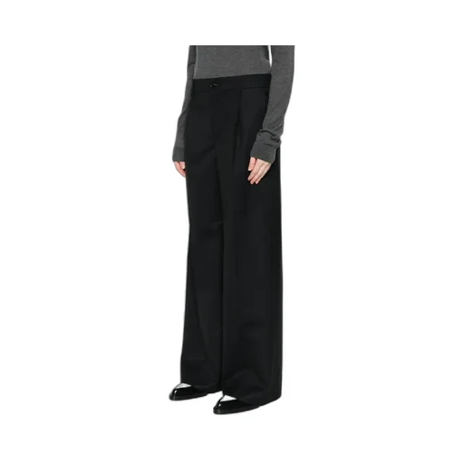 Kenzo Weave Wide Leg Pants In Wool Jacquard