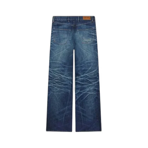 Logo Patch Straight Leg Jeans