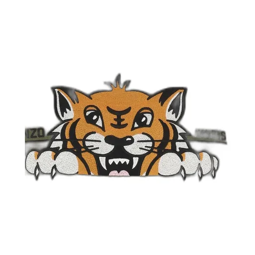 Happy Tiger Embroidered Sweatshirt In Cotton
