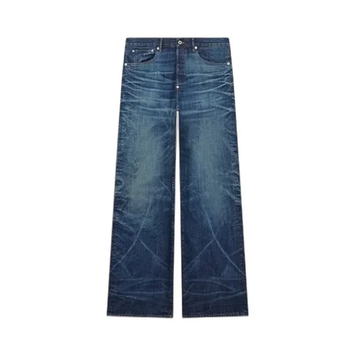 Logo Patch Straight Leg Jeans