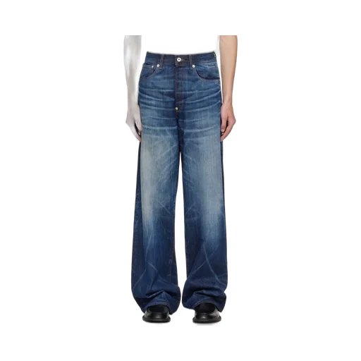 Logo Patch Straight Leg Jeans